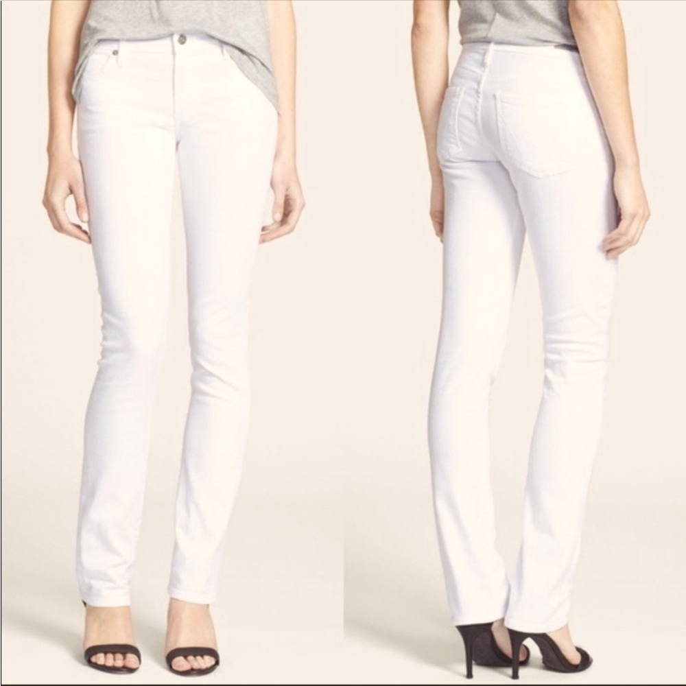 Citizens of Humanity White Ava Low Rise Straight Leg Jeans Size 28